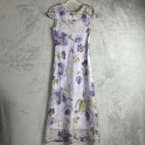 Connected Maxi Dress 6 Purple Cottagecore Fairy Wedding Guest Floral Y2K